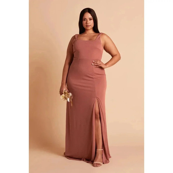 NWT Birdy Grey Alex Convertible Dress Square Neck Crepe Desert Rose Curve 1X - Picture 3 of 9